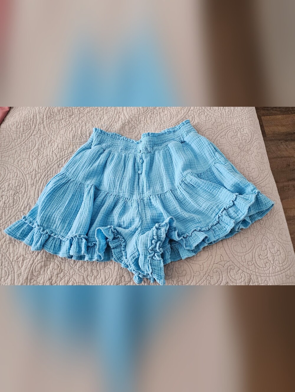 American Eagle Outfitters Light Blue Ruffle Skort